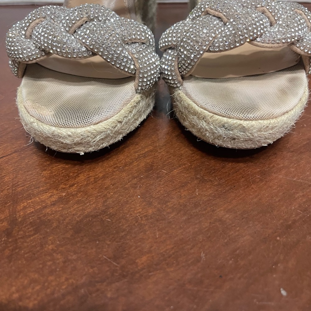 Steve Madden UZO rhinestone espadrille wedge sandals - Picture 3 of 8